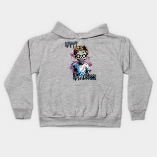 Spooky Zombie Boy Happy Halloween Kids Hoodie